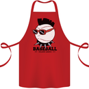 Baseball Punk Rocker Cotton Apron 100% Organic Red