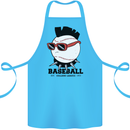 Baseball Punk Rocker Cotton Apron 100% Organic Turquoise