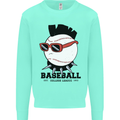 Baseball Punk Rocker Kids Sweatshirt Jumper Peppermint