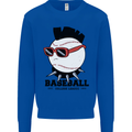 Baseball Punk Rocker Kids Sweatshirt Jumper Royal Blue