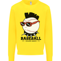Baseball Punk Rocker Kids Sweatshirt Jumper Yellow