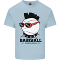 Baseball Punk Rocker Kids T-Shirt Childrens Light Blue