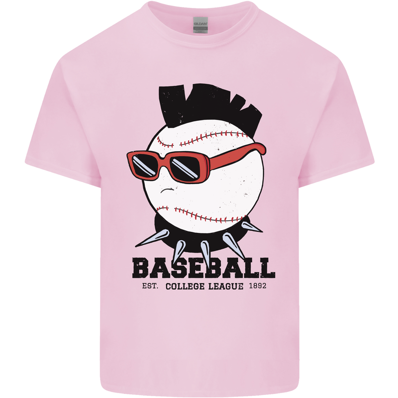 Baseball Punk Rocker Kids T-Shirt Childrens Light Pink