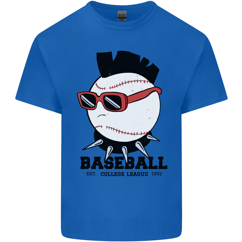 Baseball Punk Rocker Kids T-Shirt Childrens Royal Blue