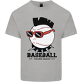 Baseball Punk Rocker Kids T-Shirt Childrens Sports Grey