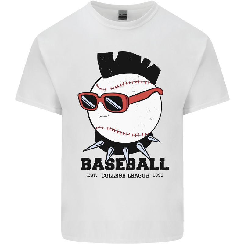 Baseball Punk Rocker Kids T-Shirt Childrens White
