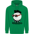Baseball Punk Rocker Mens 80% Cotton Hoodie Irish Green