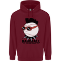 Baseball Punk Rocker Mens 80% Cotton Hoodie Maroon