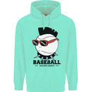 Baseball Punk Rocker Mens 80% Cotton Hoodie Peppermint