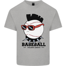 Baseball Punk Rocker Mens Cotton T-Shirt Tee Top Sports Grey