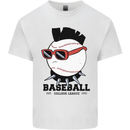 Baseball Punk Rocker Mens Cotton T-Shirt Tee Top White