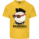 Baseball Punk Rocker Mens Cotton T-Shirt Tee Top Yellow