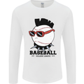 Baseball Punk Rocker Mens Long Sleeve T-Shirt White