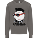 Baseball Punk Rocker Mens Sweatshirt Jumper Charcoal