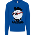 Baseball Punk Rocker Mens Sweatshirt Jumper Royal Blue