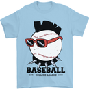 Baseball Punk Rocker Mens T-Shirt 100% Cotton Light Blue