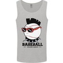 Baseball Punk Rocker Mens Vest Tank Top Sports Grey