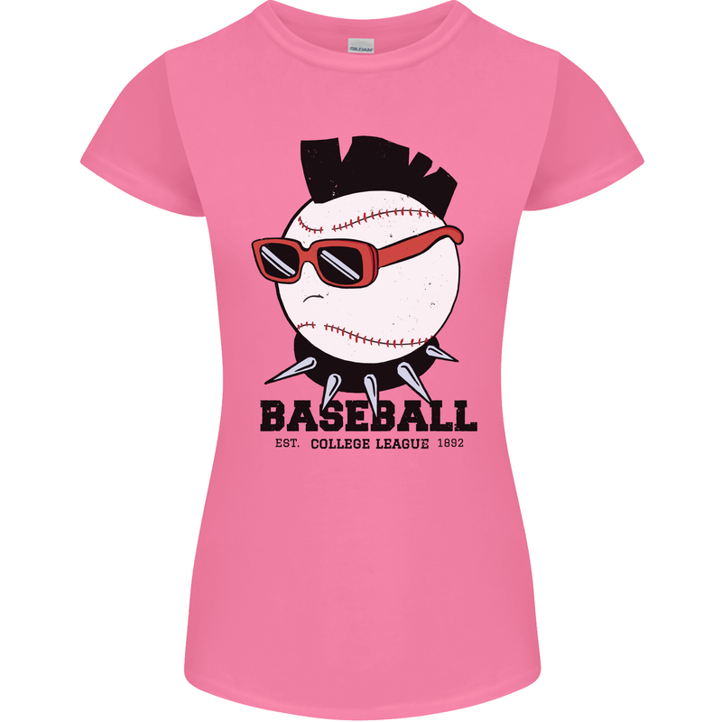 Baseball Punk Rocker Womens Petite Cut T-Shirt Azalea