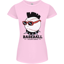 Baseball Punk Rocker Womens Petite Cut T-Shirt Light Pink