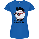 Baseball Punk Rocker Womens Petite Cut T-Shirt Royal Blue