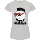 Baseball Punk Rocker Womens Petite Cut T-Shirt Sports Grey