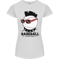 Baseball Punk Rocker Womens Petite Cut T-Shirt White