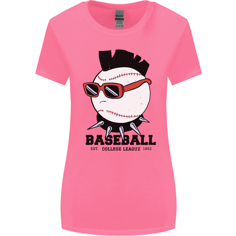 Baseball Punk Rocker Womens Wider Cut T-Shirt Azalea