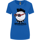 Baseball Punk Rocker Womens Wider Cut T-Shirt Royal Blue