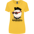 Baseball Punk Rocker Womens Wider Cut T-Shirt Yellow