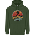 Baseball Summer Childrens Kids Hoodie Forest Green