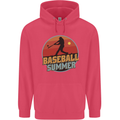 Baseball Summer Childrens Kids Hoodie Heliconia