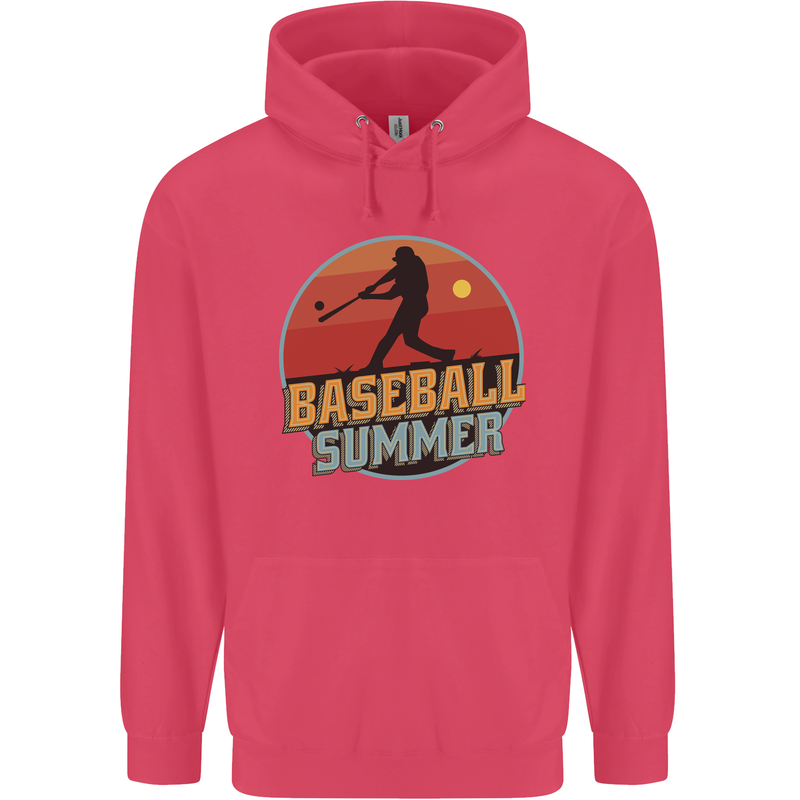 Baseball Summer Childrens Kids Hoodie Heliconia