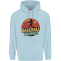 Baseball Summer Childrens Kids Hoodie Light Blue