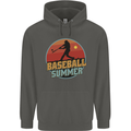 Baseball Summer Childrens Kids Hoodie Storm Grey