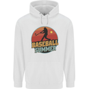 Baseball Summer Childrens Kids Hoodie White