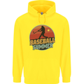 Baseball Summer Childrens Kids Hoodie Yellow