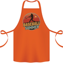 Baseball Summer Cotton Apron 100% Organic Orange