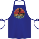 Baseball Summer Cotton Apron 100% Organic Royal Blue