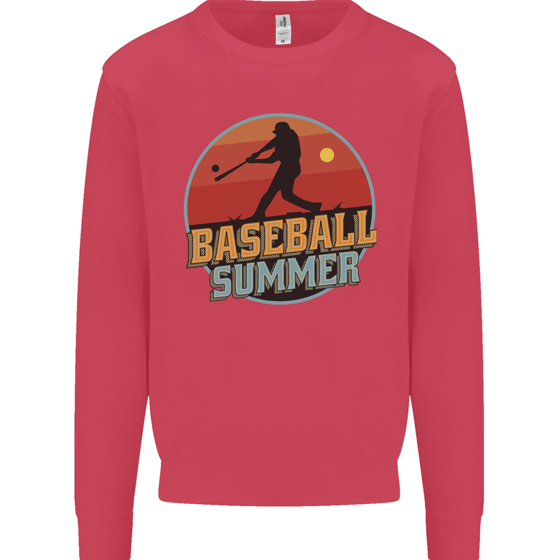 Baseball Summer Kids Sweatshirt Jumper Heliconia