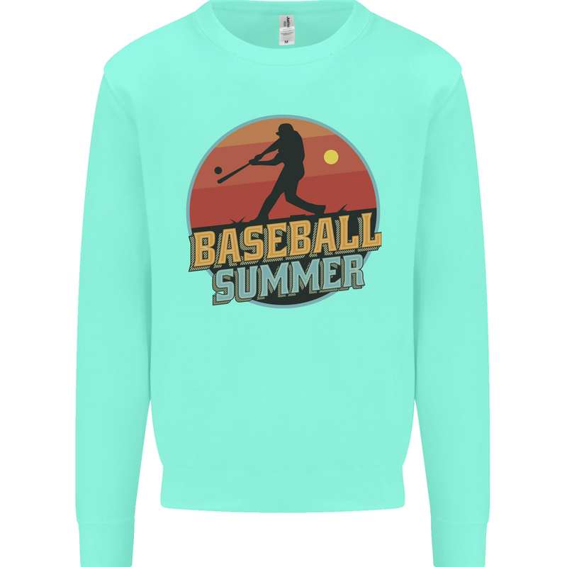 Baseball Summer Kids Sweatshirt Jumper Peppermint