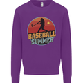 Baseball Summer Kids Sweatshirt Jumper Purple