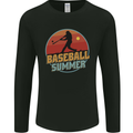 Baseball Summer Mens Long Sleeve T-Shirt Black