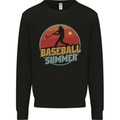 Baseball Summer Mens Sweatshirt Jumper Black