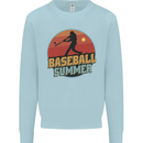 Baseball Summer Mens Sweatshirt Jumper Light Blue
