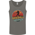 Baseball Summer Mens Vest Tank Top Charcoal