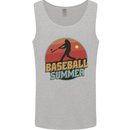 Baseball Summer Mens Vest Tank Top Sports Grey