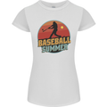 Baseball Summer Womens Petite Cut T-Shirt White