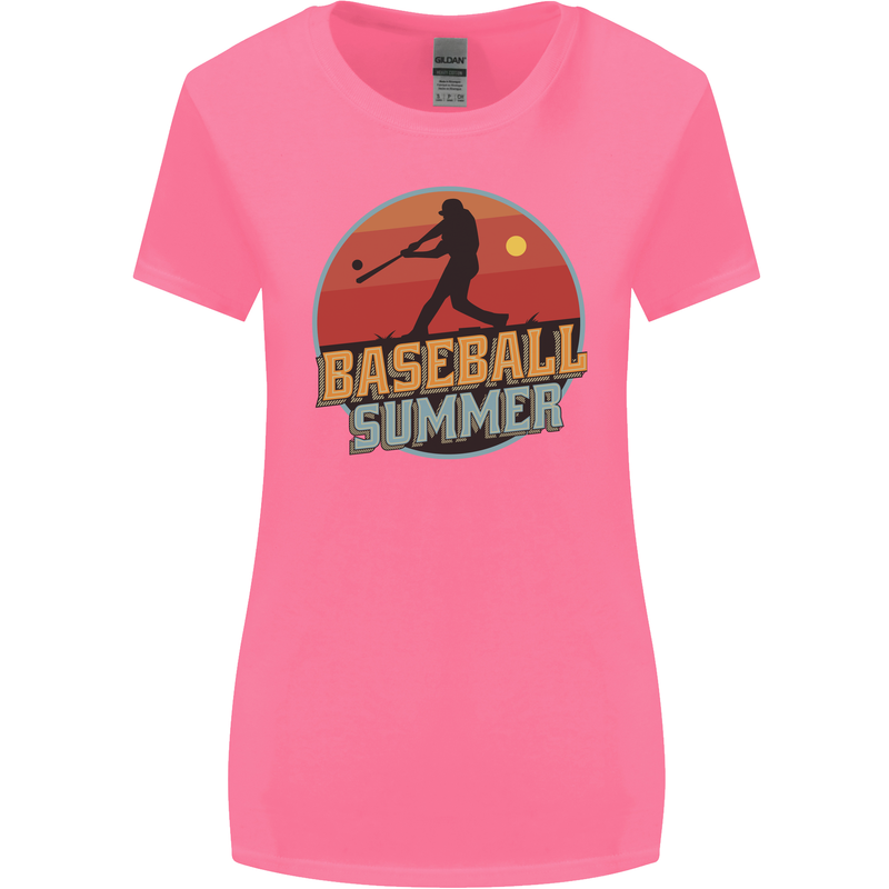 Baseball Summer Womens Wider Cut T-Shirt Azalea