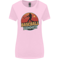 Baseball Summer Womens Wider Cut T-Shirt Light Pink