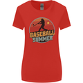 Baseball Summer Womens Wider Cut T-Shirt Red